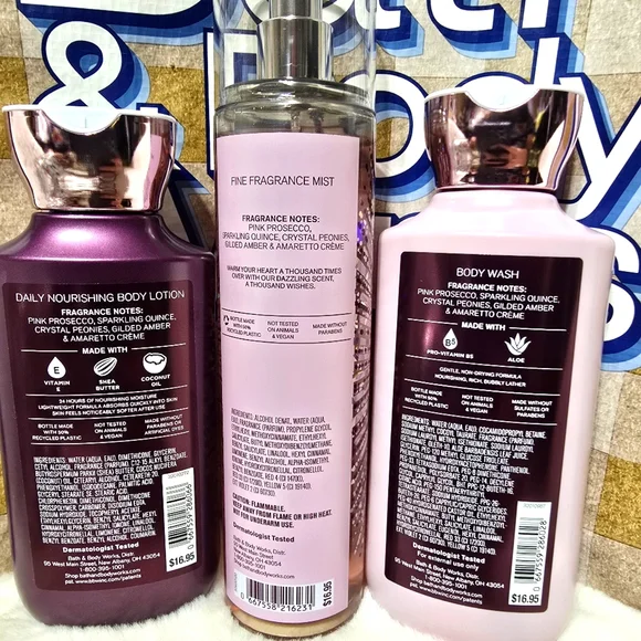 Bath & Body Works A Thousand Wishes Set + FREE Floral Candle Holder.